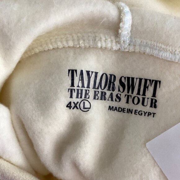 Taylor Swift The Eras Tour Official‎ Merch Cream Hoodie 4XL Cream FS-1208 - Picture 10 of 10